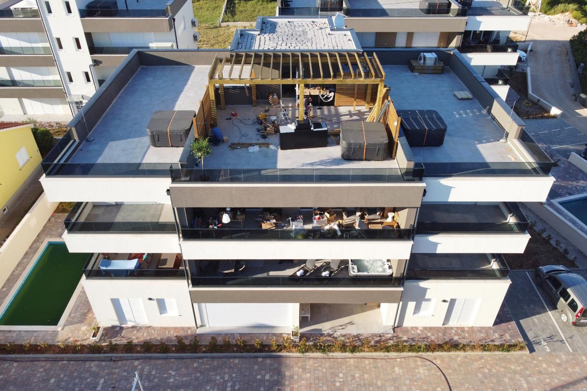 Apartment Relex With Pool & Jacuzzi Privlaka  Luaran gambar